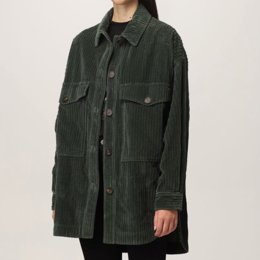 Ggdb green velvet cord Shacket - Picture 6 of 15